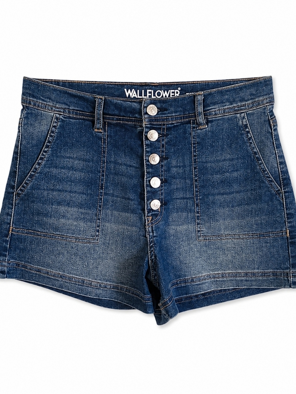 Wallflower The Flirty Curvy High Rise Jean Shorts